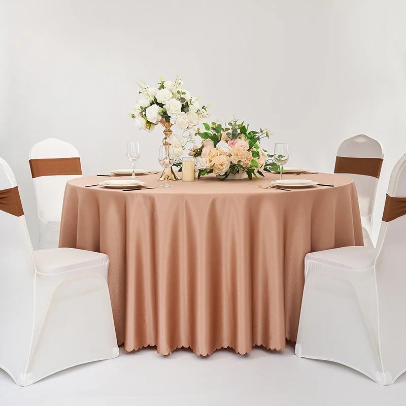 Bluejw Hotel and Restaurant Modern Single-Sided Satin Tablecloth Woven Table Runner and Table Skirt - Image 1